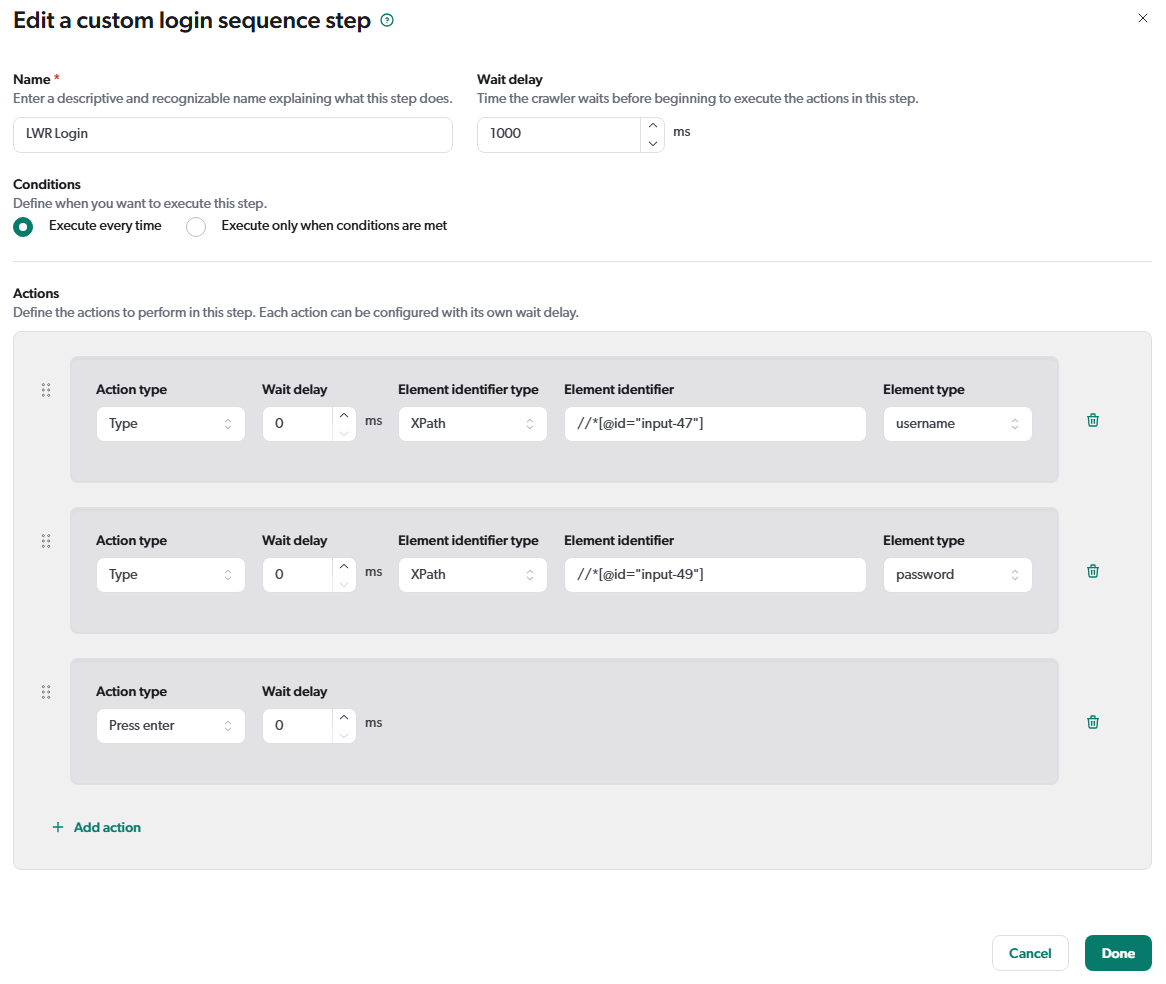 Example of a custom login sequence for a LWR login page | Coveo