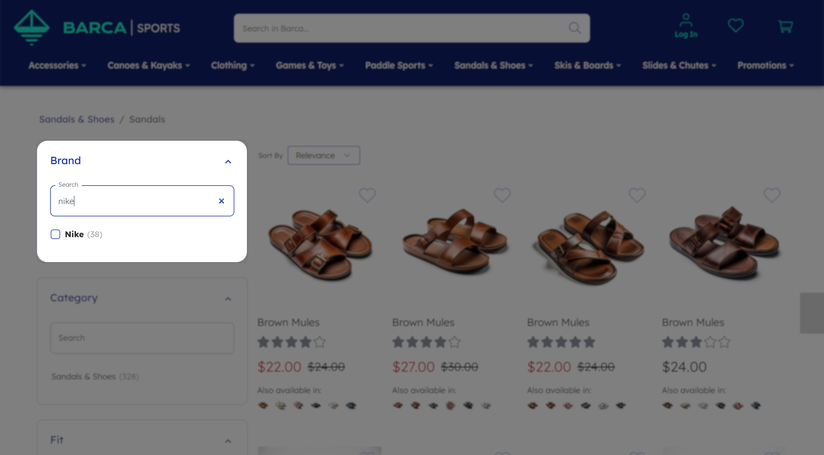 Searching in a facet search box | Coveo