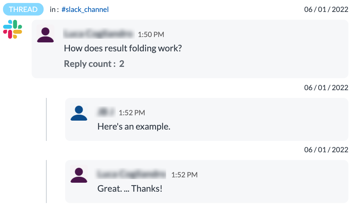 Slack Message Thread