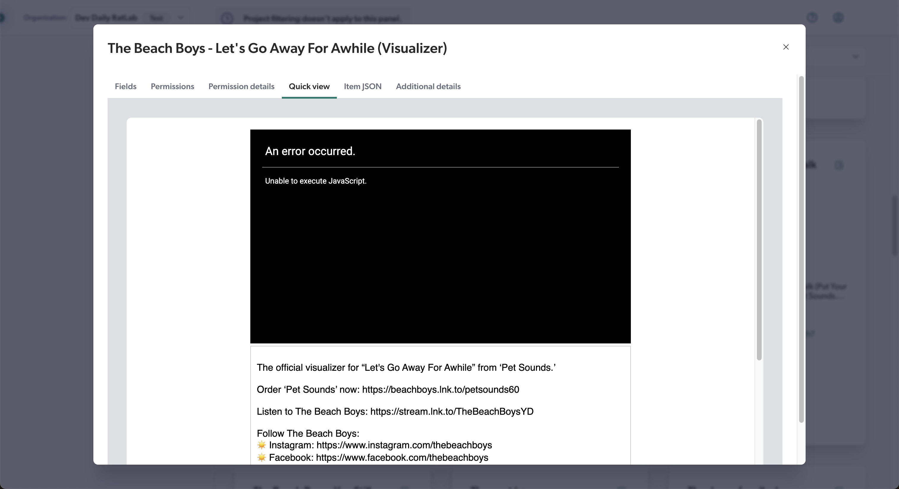 Quick view of a YouTube video item | Coveo