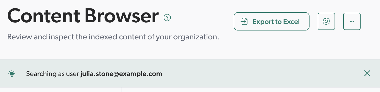 Impersonating a user in Coveo’s Content Browser