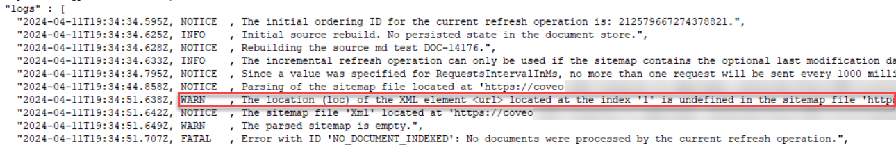 Invalid sitemap file | Coveo