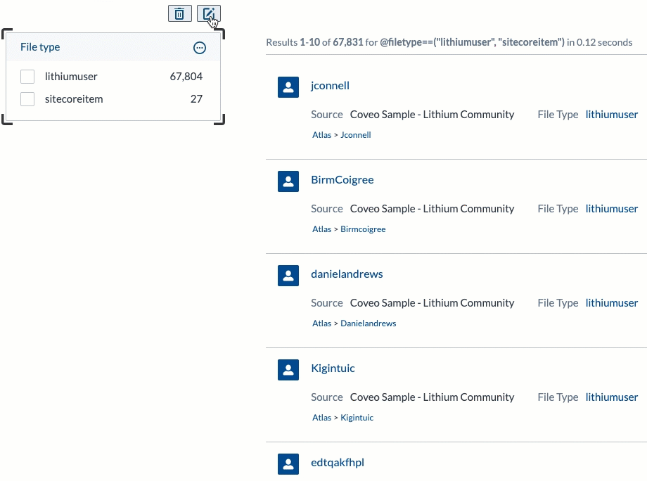 Animation: Specifying custom facet value captions in the Interface Editor