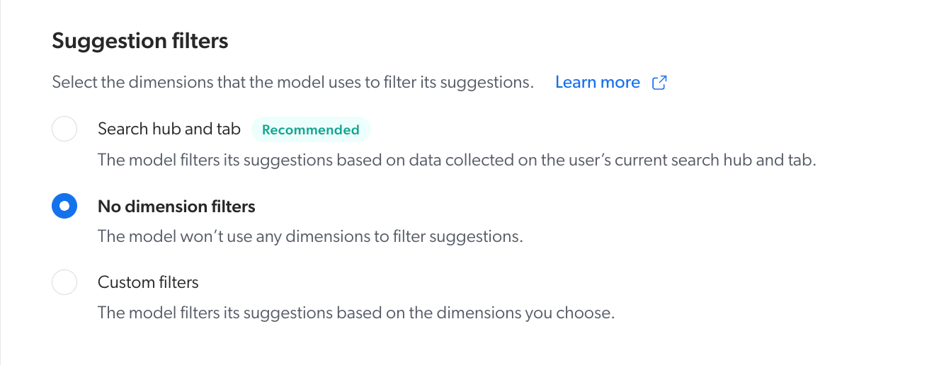 no filters configuration