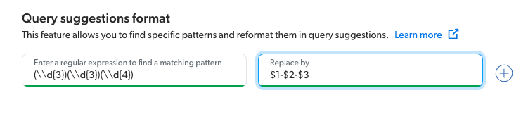 query suggestion pattern