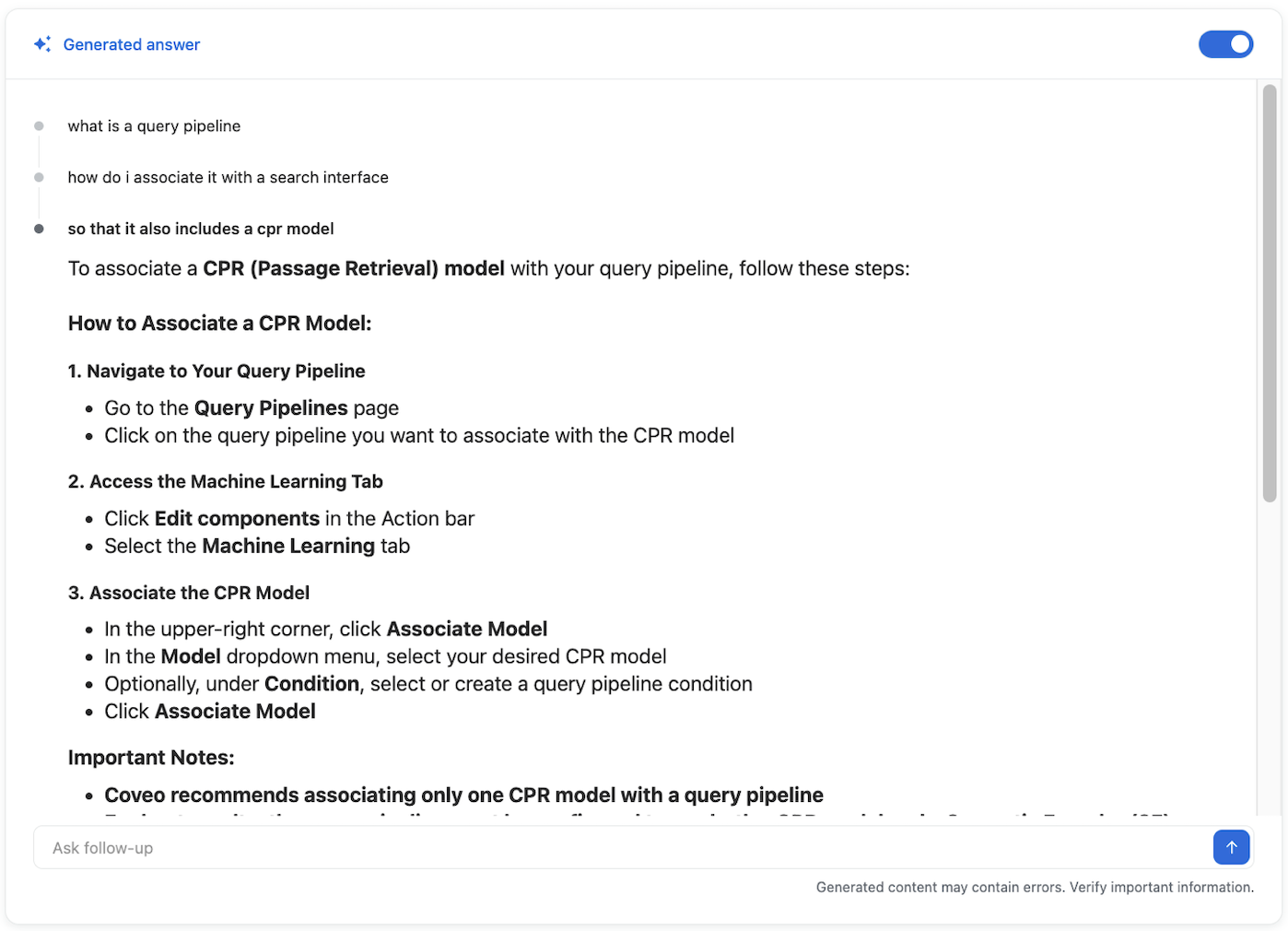 What’s new in Coveo - Conversational search using the Coveo Search Agent