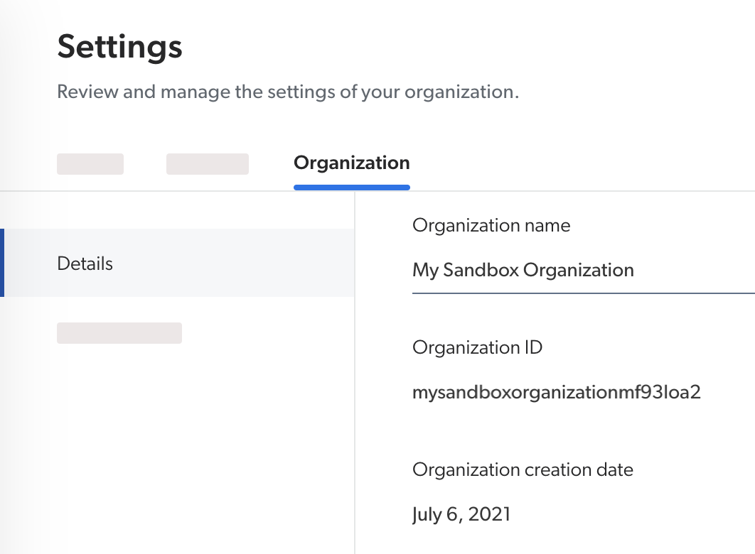 Administration Console settings