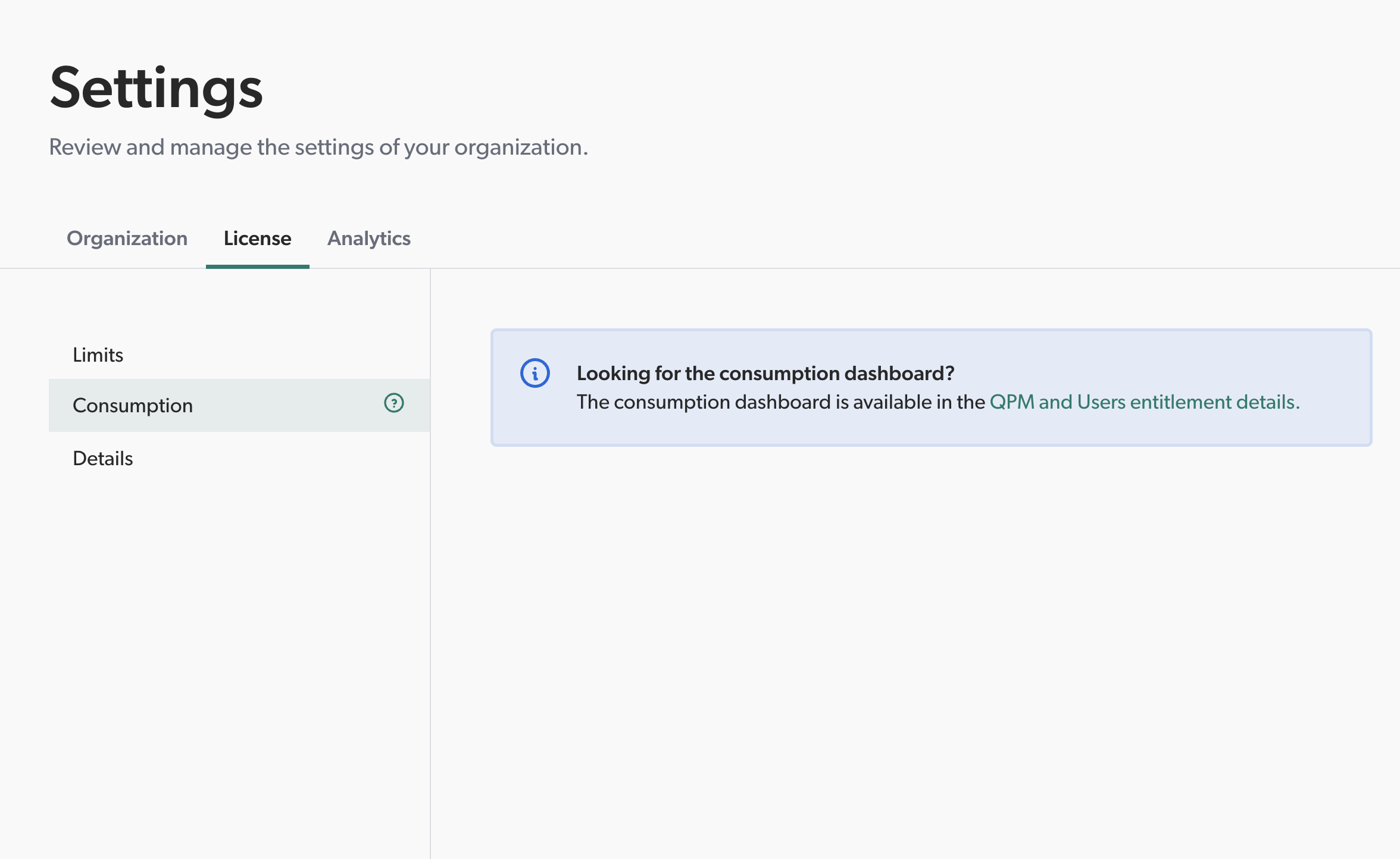 What’s new in Coveo - Deprecation of the license settings tab