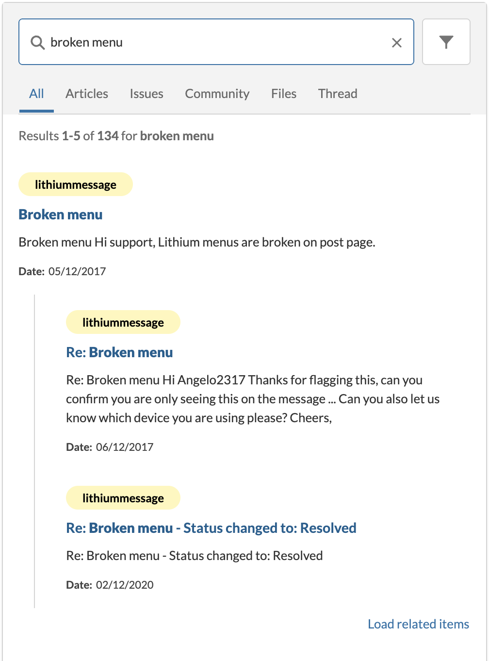 Quantic custom Insight Panel with sample results