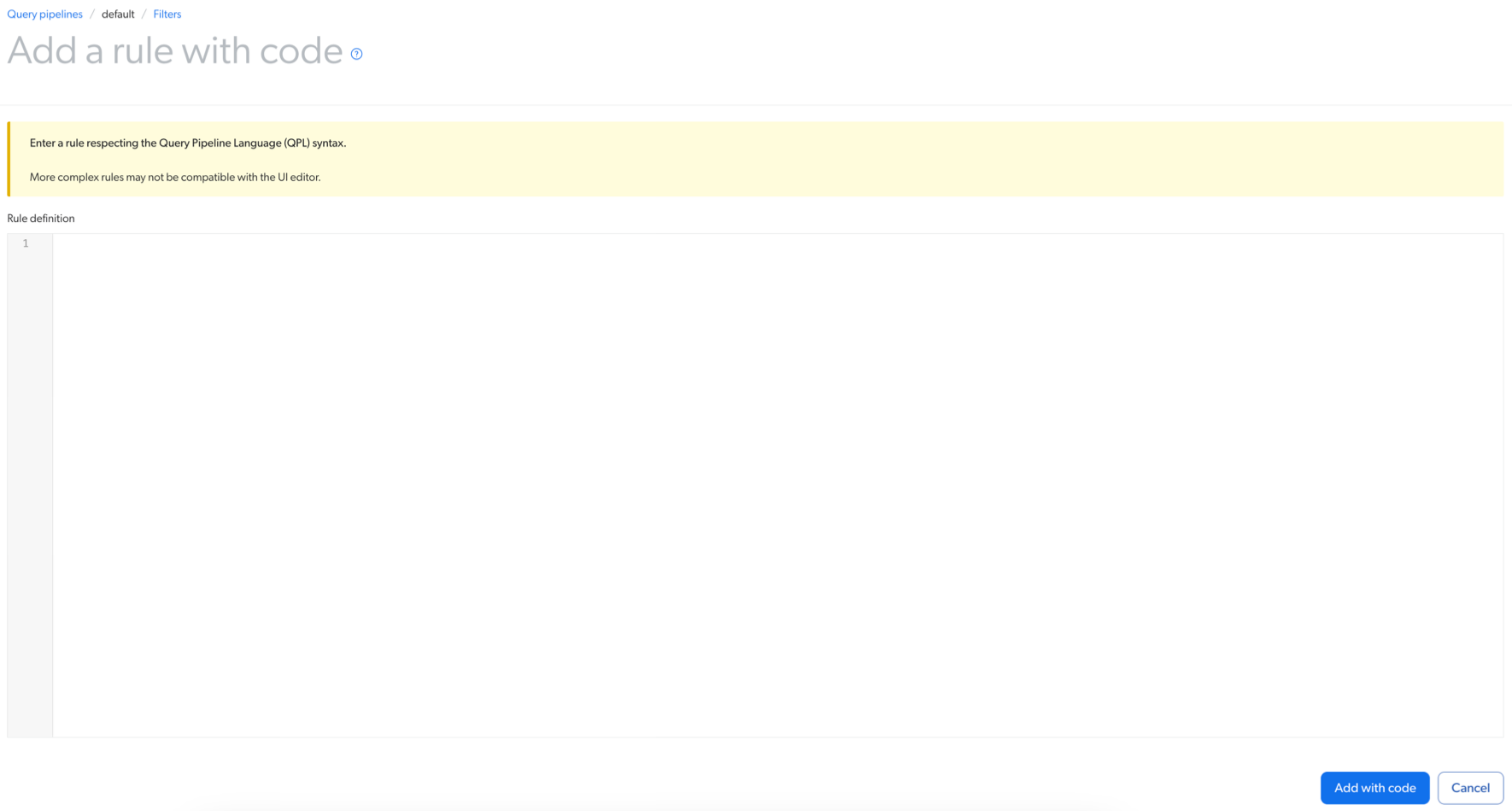 Coveo | Add rule with code