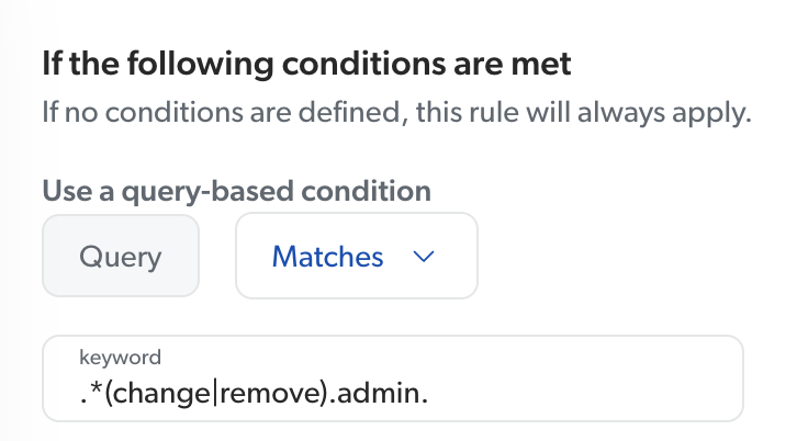 A featured result rule with a specific condition | Coveo