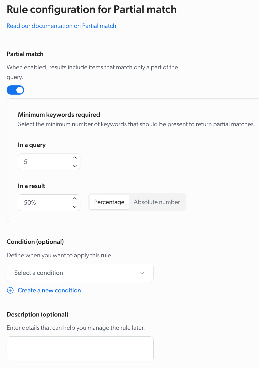 Coveo - partial match configuration