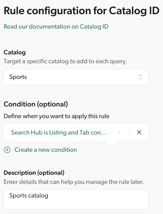 What’s new in Coveo - Catalog ID rule configuration panel
