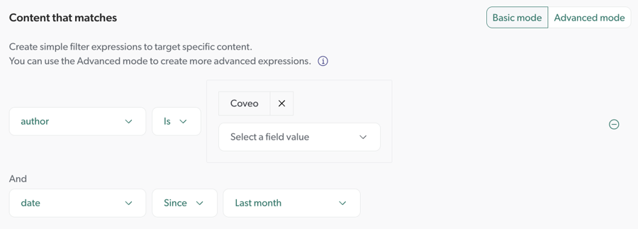 Coveo Platform | Content that matches section